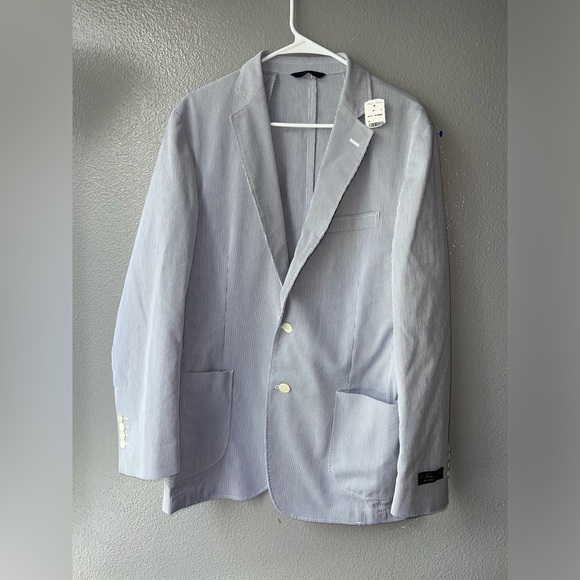 MSRP $498 Brooks Brothers NWT Mens Sz M Blazer Sport Coat Jacket Thin Striped - Picture 1 of 6